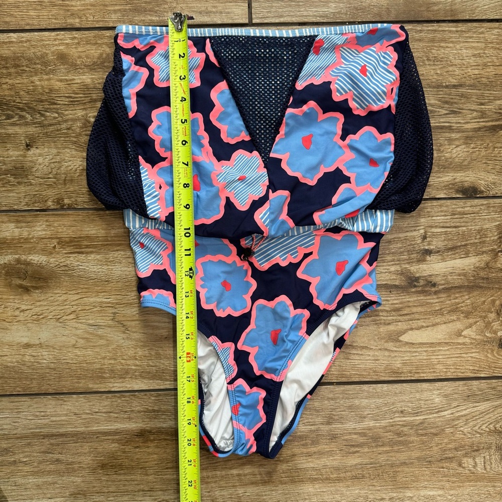 Anne Cole Women Floral Mesh Strapless 1 Piece Swimsuit Multi Size 10 - Picture 15 of 16